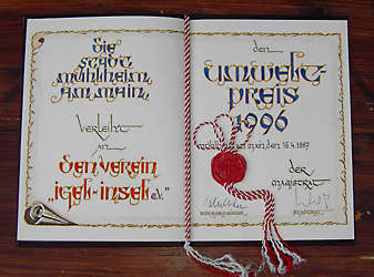 Umweltpreis der Stadt M&uuml;hlheim/Main